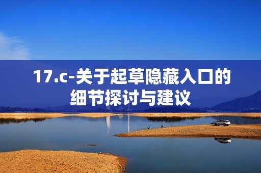 17.c-关于起草隐藏入口的细节探讨与建议