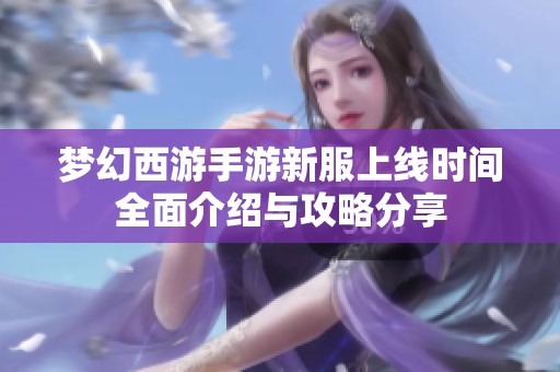 梦幻西游手游新服上线时间全面介绍与攻略分享