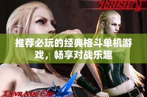 推荐必玩的经典格斗单机游戏，畅享对战乐趣