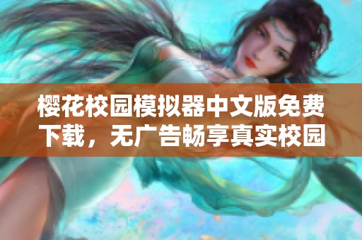 樱花校园模拟器中文版免费下载，无广告畅享真实校园体验