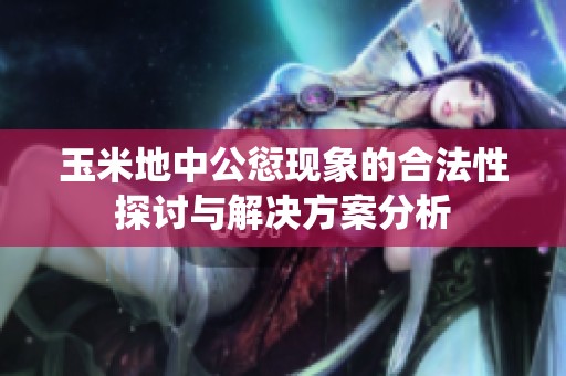 玉米地中公愆现象的合法性探讨与解决方案分析