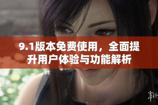 9.1版本免费使用，全面提升用户体验与功能解析