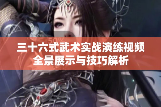 三十六式武术实战演练视频全景展示与技巧解析