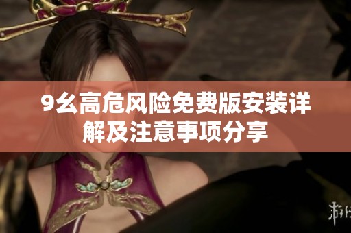 9幺高危风险免费版安装详解及注意事项分享