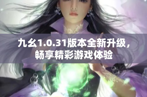 九幺1.0.31版本全新升级，畅享精彩游戏体验
