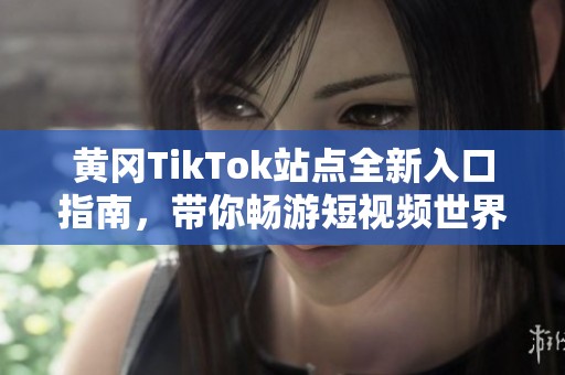 黄冈TikTok站点全新入口指南，带你畅游短视频世界