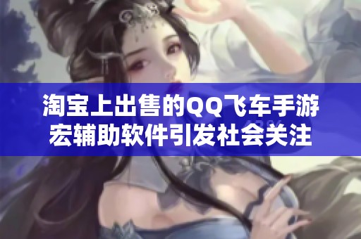 淘宝上出售的QQ飞车手游宏辅助软件引发社会关注