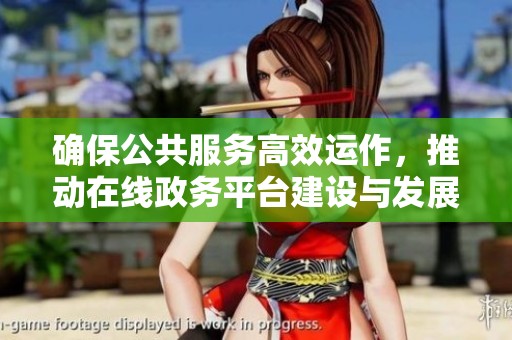 确保公共服务高效运作，推动在线政务平台建设与发展