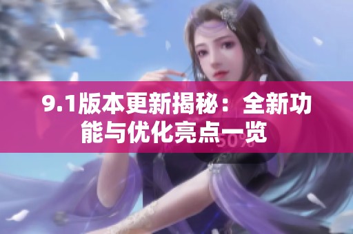 9.1版本更新揭秘：全新功能与优化亮点一览 