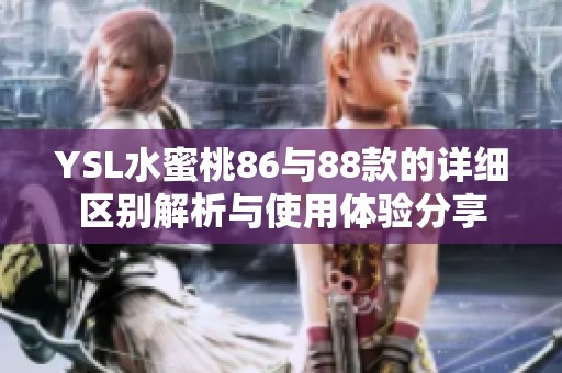 YSL水蜜桃86与88款的详细区别解析与使用体验分享