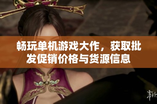 畅玩单机游戏大作，获取批发促销价格与货源信息