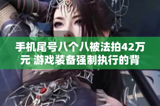 手机尾号八个八被法拍42万元 游戏装备强制执行的背后真相揭秘