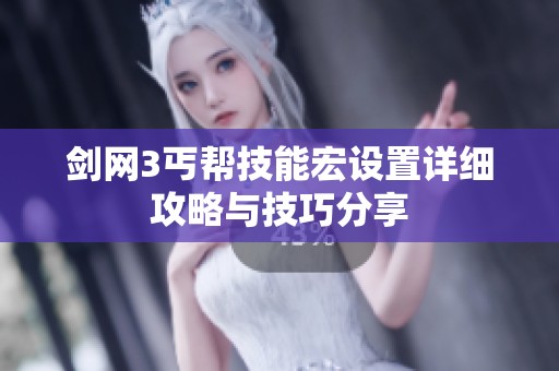 剑网3丐帮技能宏设置详细攻略与技巧分享