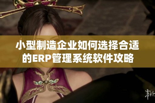 小型制造企业如何选择合适的ERP管理系统软件攻略
