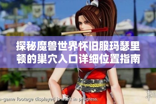探秘魔兽世界怀旧服玛瑟里顿的巢穴入口详细位置指南