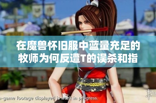 在魔兽怀旧服中蓝量充足的牧师为何反遭T的误杀和指责