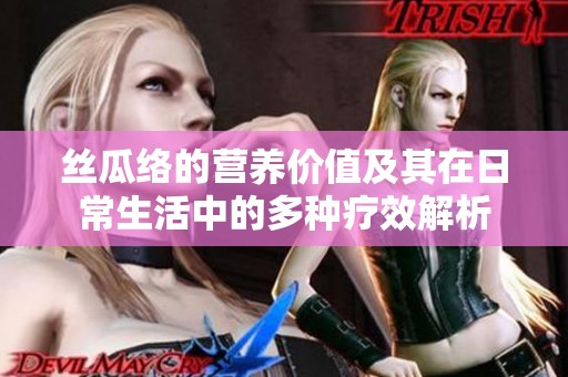 丝瓜络的营养价值及其在日常生活中的多种疗效解析