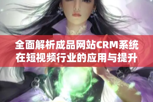 全面解析成品网站CRM系统在短视频行业的应用与提升效果