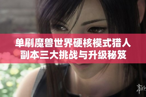 单刷魔兽世界硬核模式猎人副本三大挑战与升级秘笈