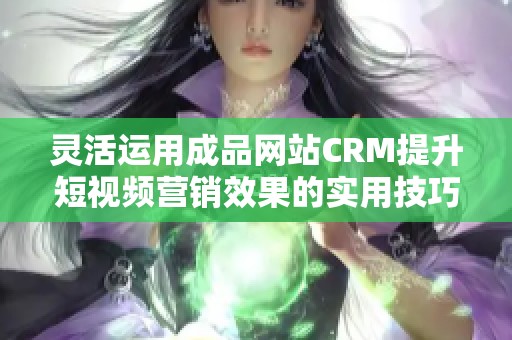 灵活运用成品网站CRM提升短视频营销效果的实用技巧分享