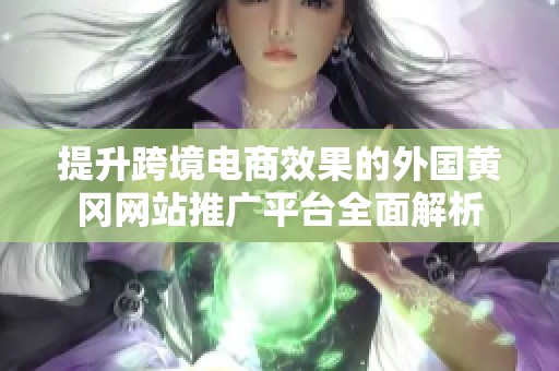 提升跨境电商效果的外国黄冈网站推广平台全面解析
