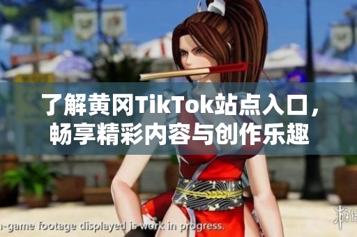 了解黄冈TikTok站点入口，畅享精彩内容与创作乐趣