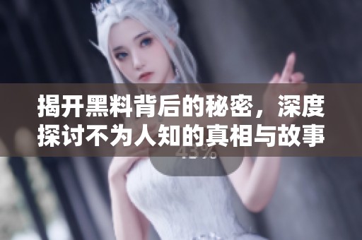 揭开黑料背后的秘密，深度探讨不为人知的真相与故事