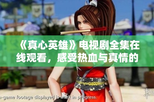 《真心英雄》电视剧全集在线观看，感受热血与真情的传奇故事