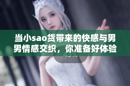 当小sao货带来的快感与男男情感交织，你准备好体验了吗