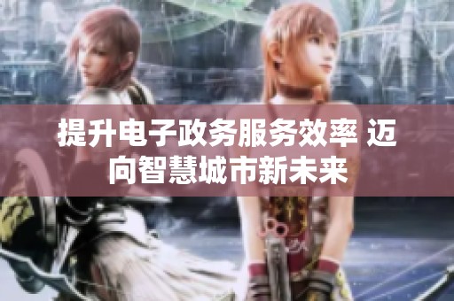 提升电子政务服务效率 迈向智慧城市新未来
